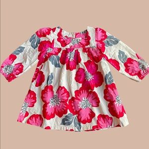 Oshkosh B’gosh 3/4 Length Sleeve Hibiscus Floral Tunic Dress 18M